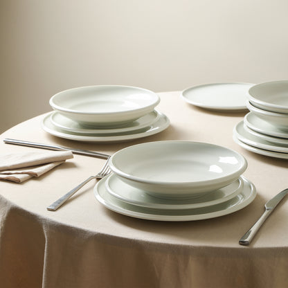 Earth & Clay Harmony Stoneware 12-Piece Dinnerware Set, White