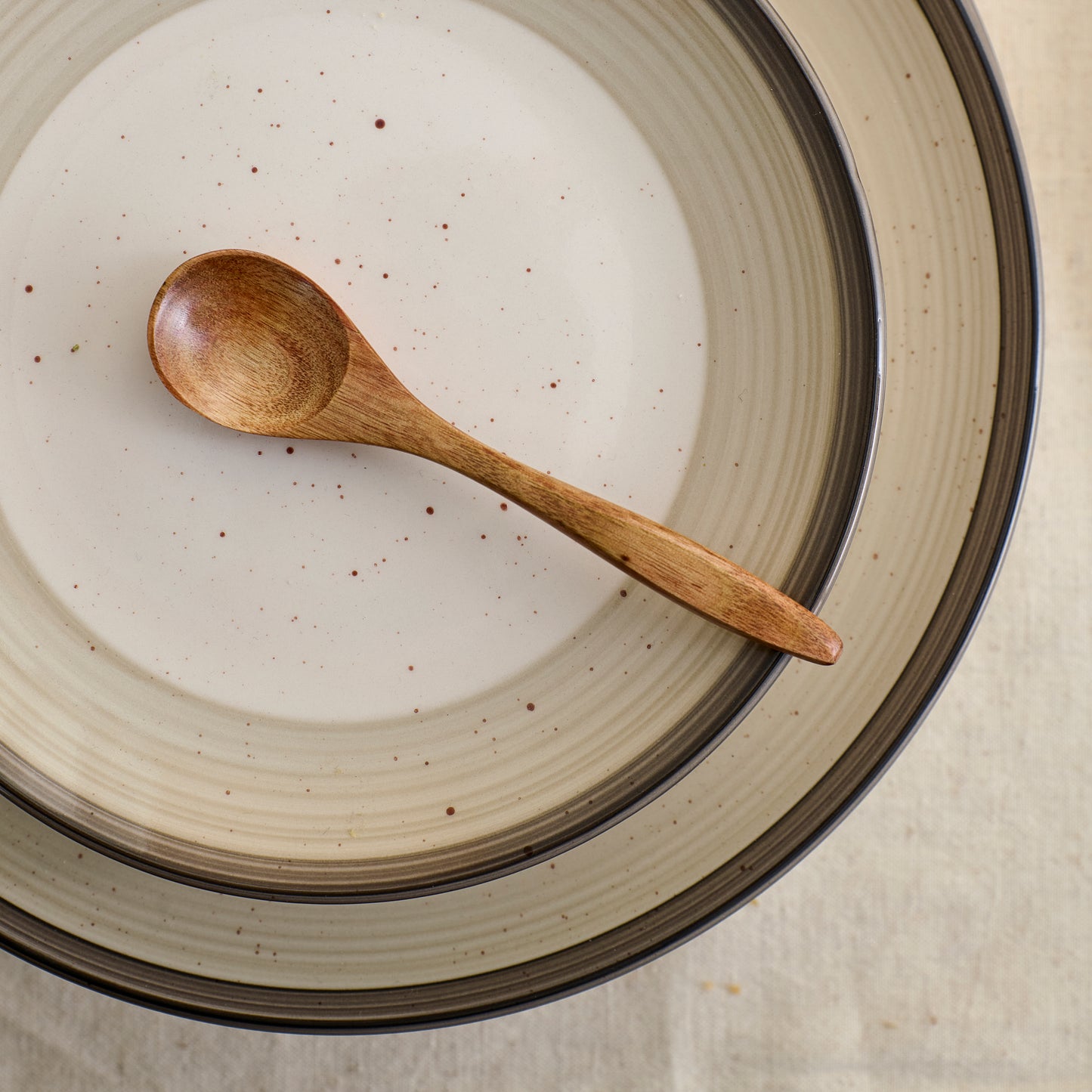 Earth & Clay Harlow Earthenware 12-Piece Dinnerware Set, Beige