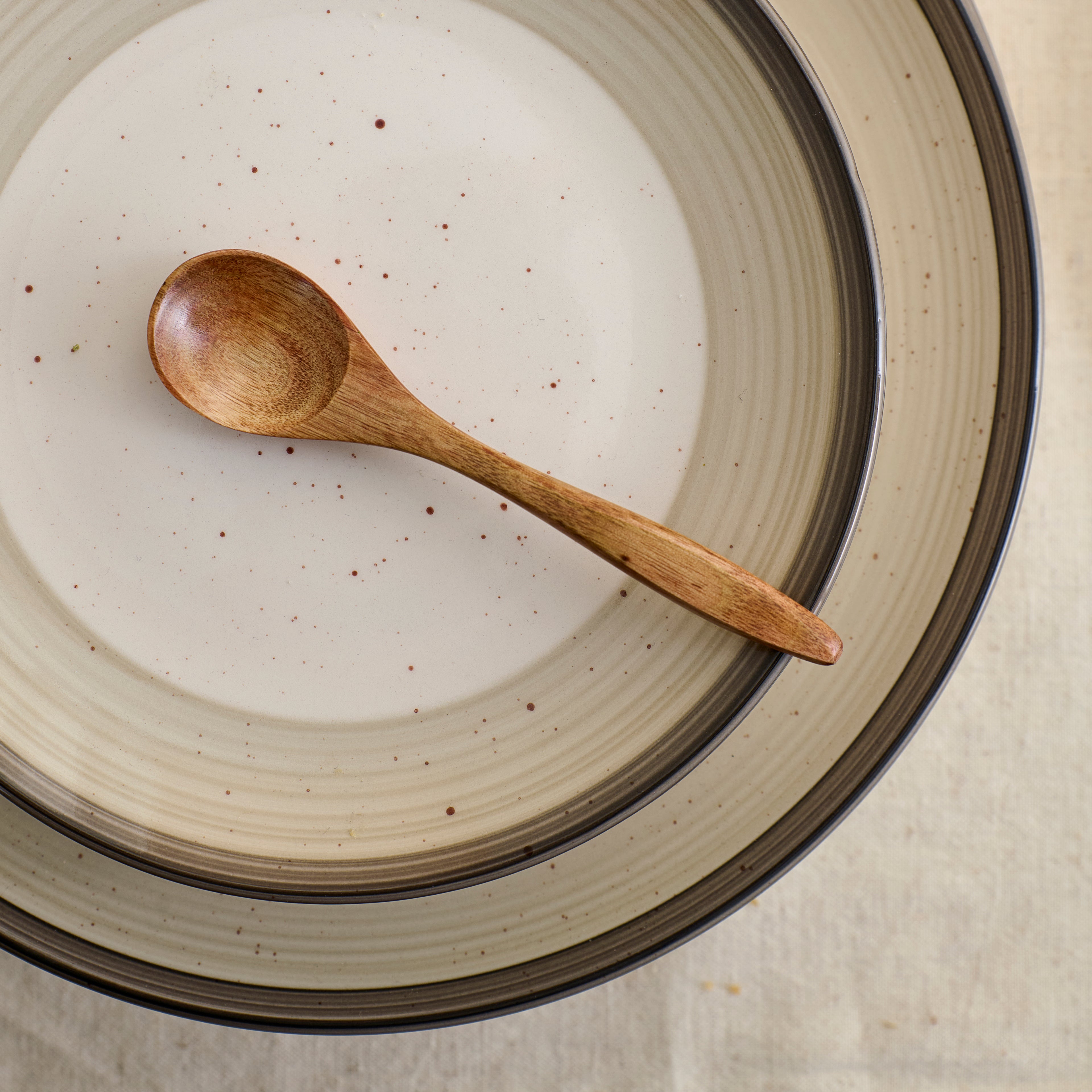 Earth & Clay Harlow Earthenware 12-Piece Dinnerware Set, Beige