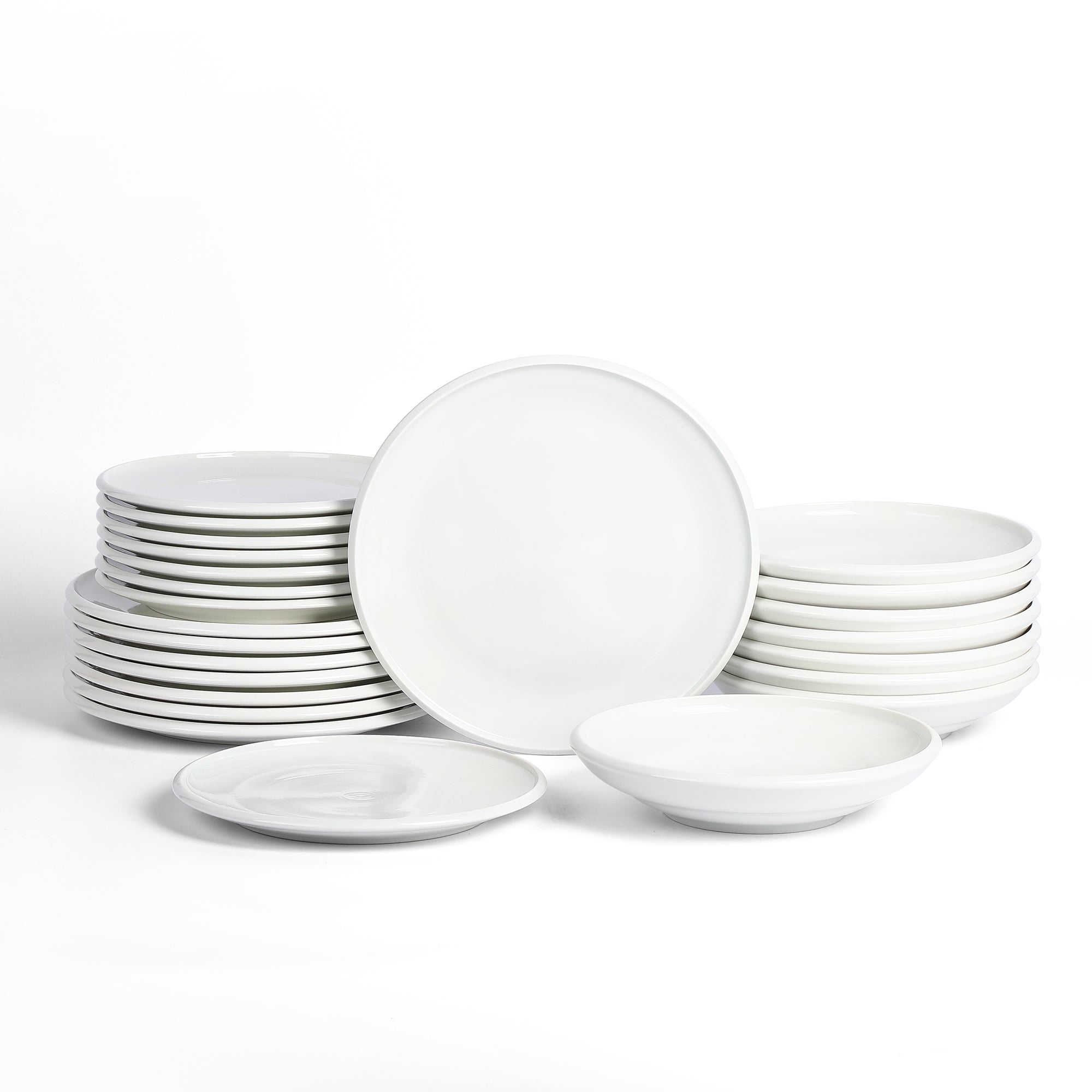Earth & Clay Harmony Stoneware 12-Piece Dinnerware Set, White