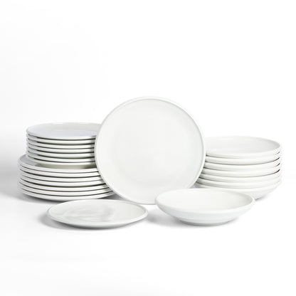 Earth & Clay Harmony Stoneware 12-Piece Dinnerware Set, White