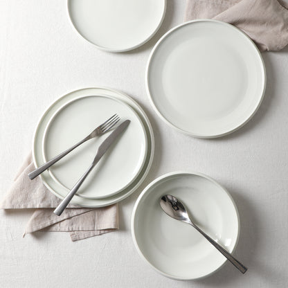 Earth & Clay Harmony Stoneware 12-Piece Dinnerware Set, White