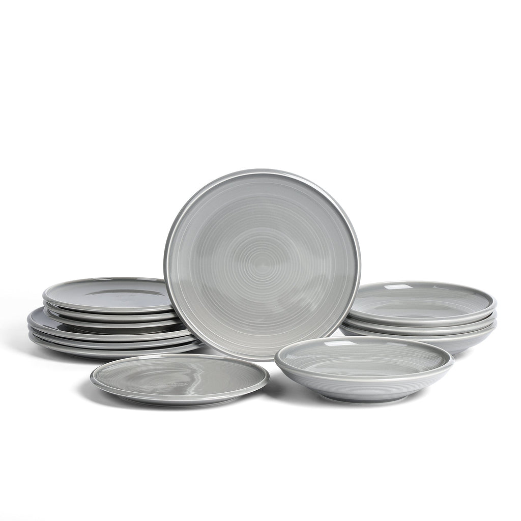 Harmony Stoneware Dinnerware Set - Grey