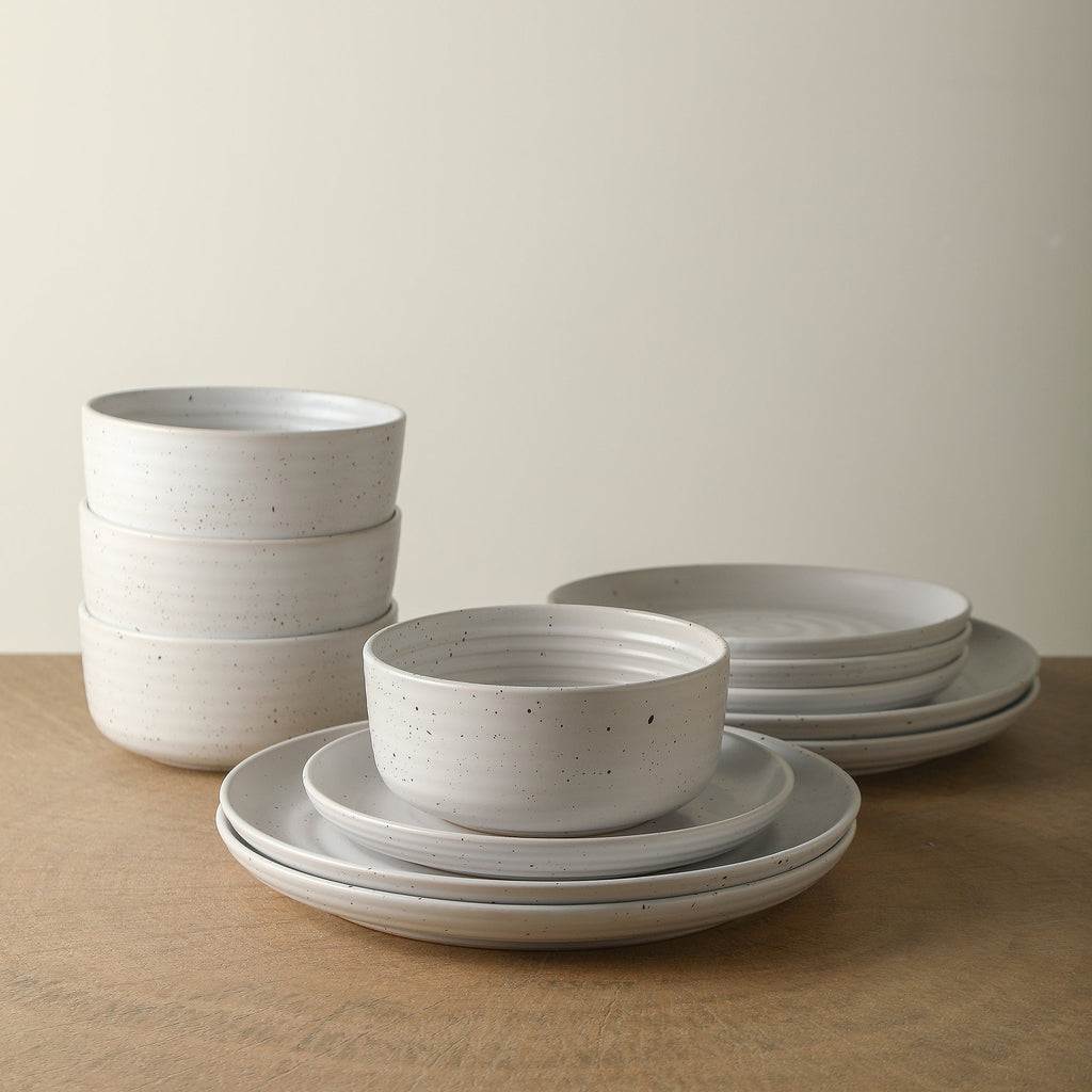 Ion Stoneware Dinnerware Set - White